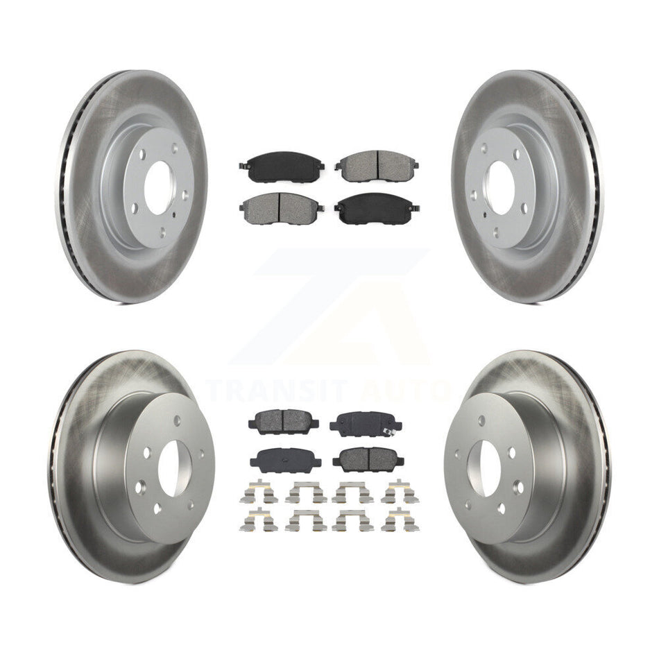 Front Rear Coated Disc Brake Rotors And Semi-Metallic Pads Kit For Infiniti G35 Nissan 350Z INFINITI KGS-100831