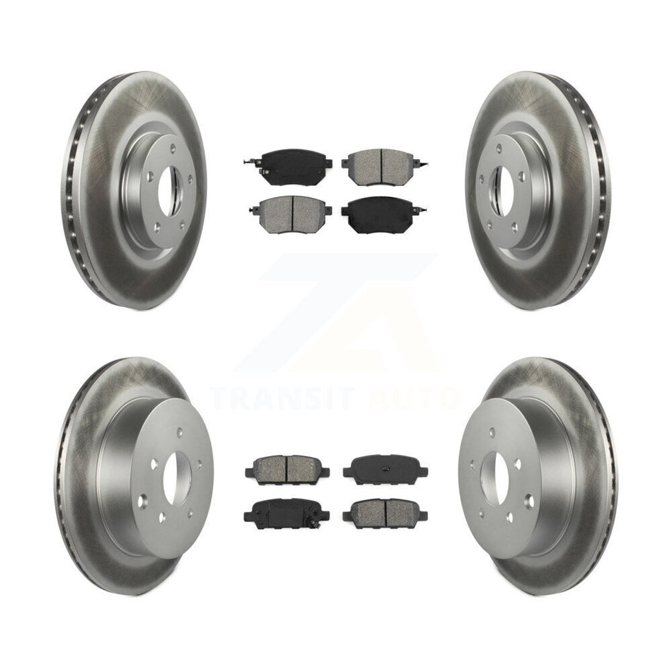 Front Rear Coated Disc Brake Rotors And Semi-Metallic Pads Kit For Nissan Murano Infiniti FX35 FX45 INFINITI KGS-100857