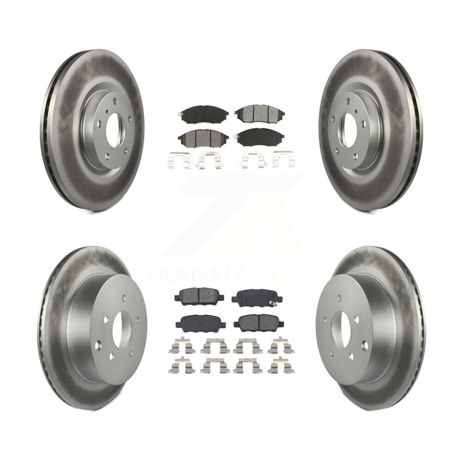 Front Rear Coated Disc Brake Rotors And Semi-Metallic Pads Kit For Nissan Murano INFINITI M37 QX70 Q70 Q70L M56 M35h KGS-100872