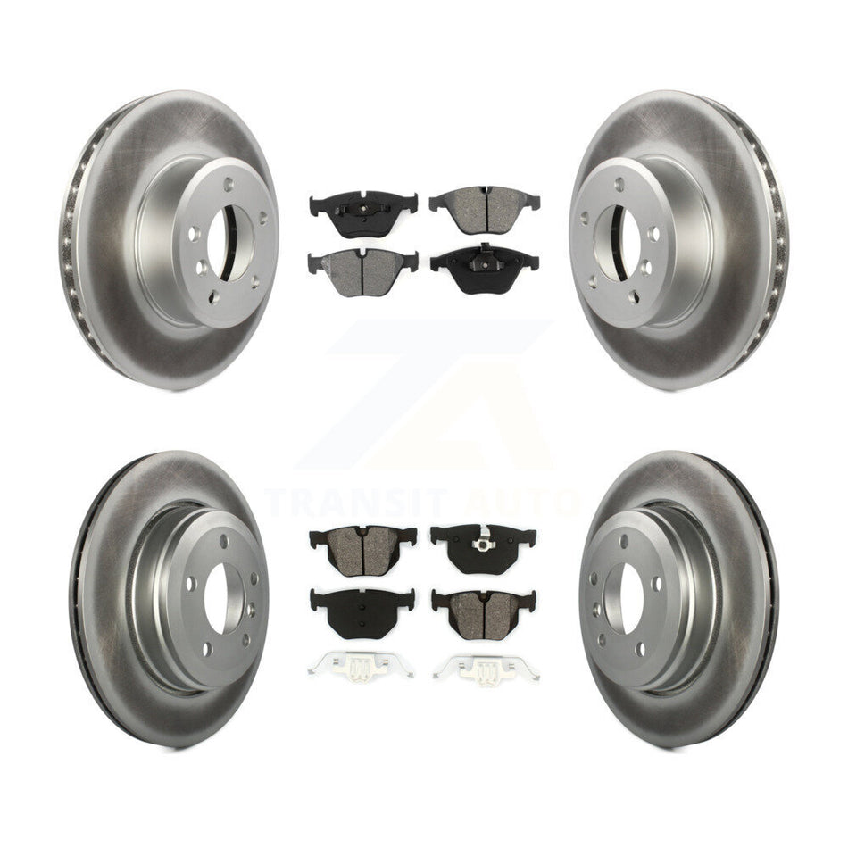 Front Rear Coated Disc Brake Rotors And Semi-Metallic Pads Kit For BMW 530i 525i 528i KGS-100911