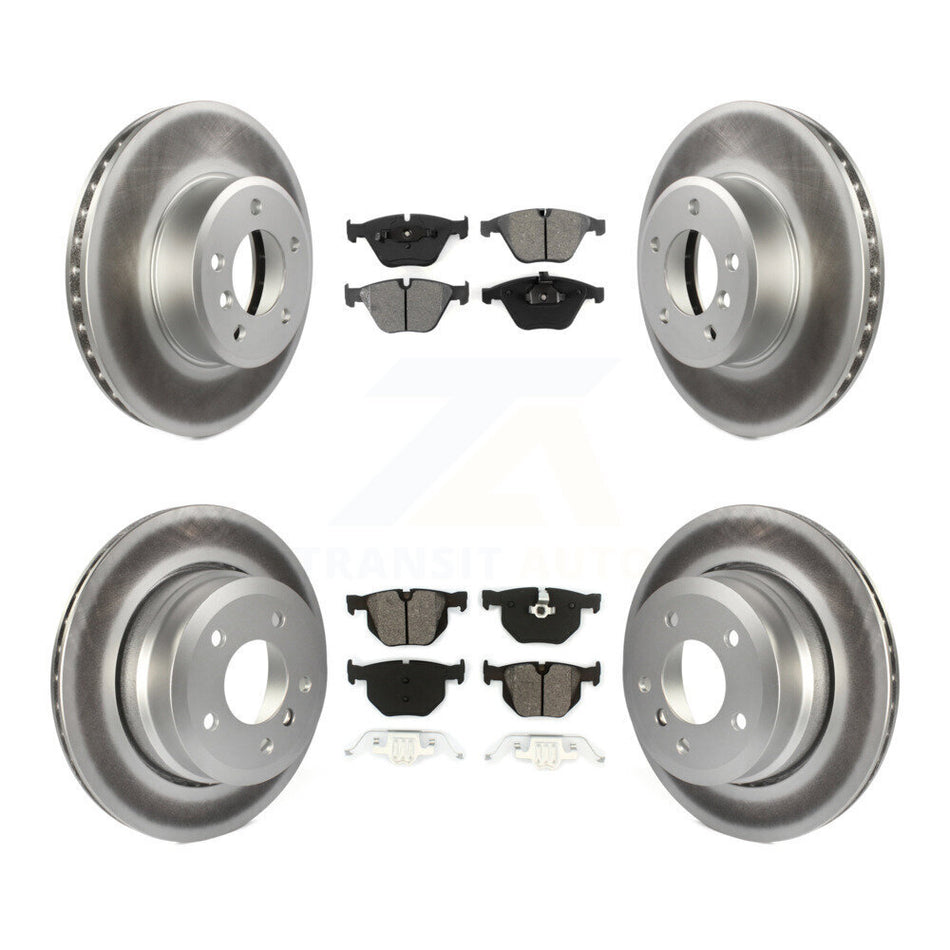 Front Rear Coated Disc Brake Rotors And Semi-Metallic Pads Kit For BMW 530xi 535xi 528i xDrive 535i 528xi 525xi KGS-100912