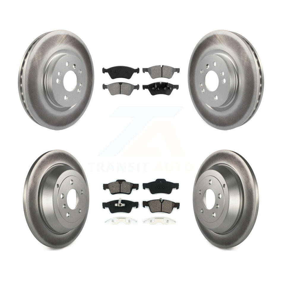 Front Rear Coated Disc Brake Rotors And Semi-Metallic Pads Kit For Mercedes-Benz ML350 R350 ML500 ML320 R500 R320 ML450 KGS-100919