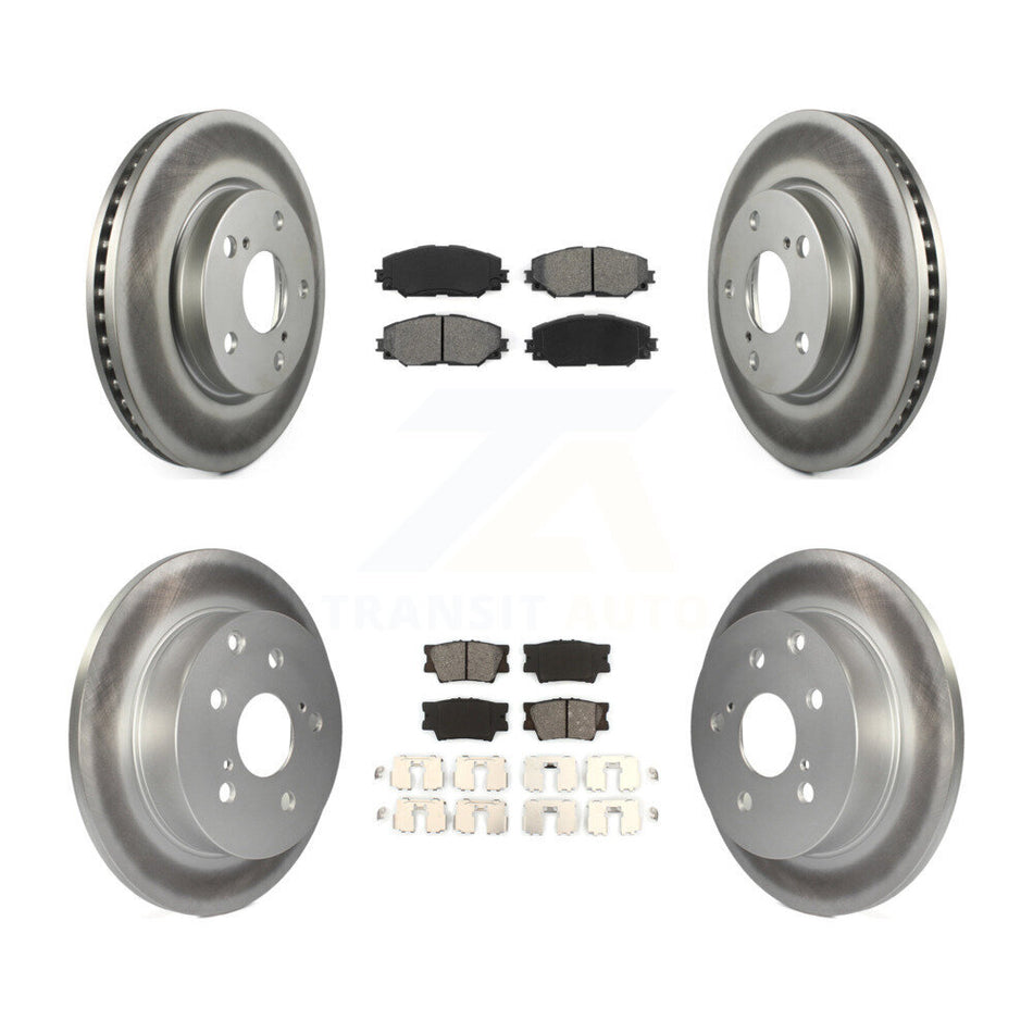 Front Rear Coated Disc Brake Rotors And Semi-Metallic Pads Kit For Toyota RAV4 Lexus HS250h KGS-100950