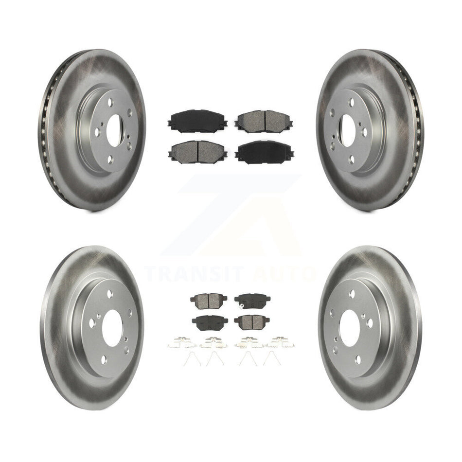Front Rear Coated Disc Brake Rotors And Semi-Metallic Pads Kit For Toyota Matrix KGS-101002