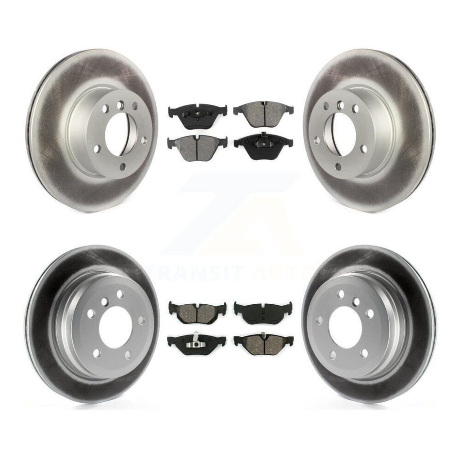 Front Rear Coated Disc Brake Rotors And Semi-Metallic Pads Kit For BMW 328i xDrive X1 328xi KGS-101019