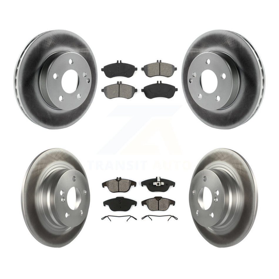 Front Rear Coated Disc Brake Rotors And Semi-Metallic Pads Kit For Mercedes-Benz C300 C250 C230 KGS-101052