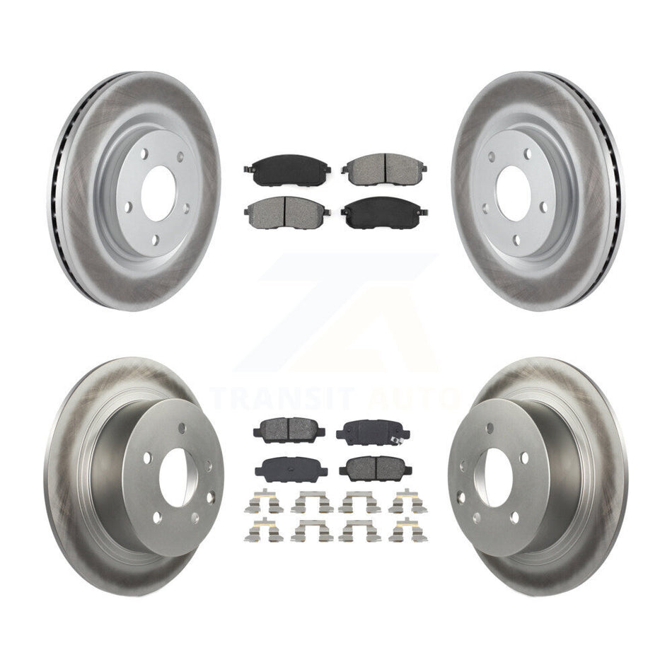 Front Rear Coated Disc Brake Rotors And Semi-Metallic Pads Kit For Nissan Sentra Juke KGS-101067
