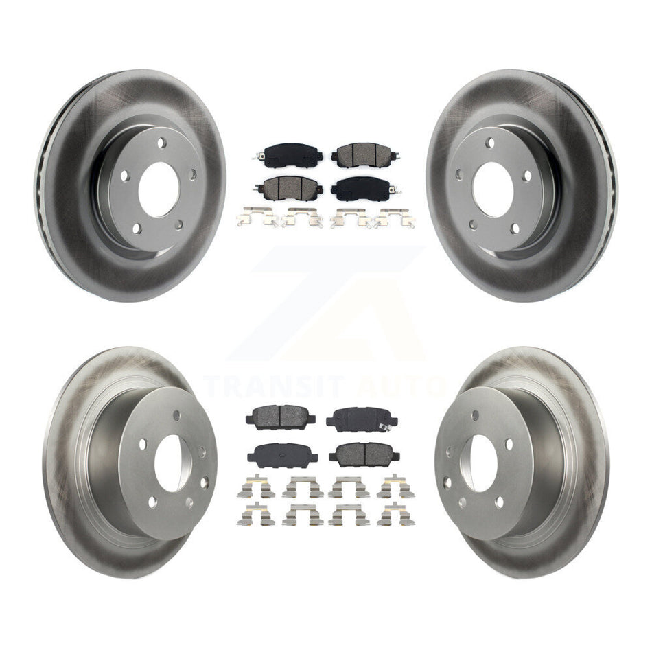Front Rear Coated Disc Brake Rotors And Semi-Metallic Pads Kit For Nissan Altima KGS-101118