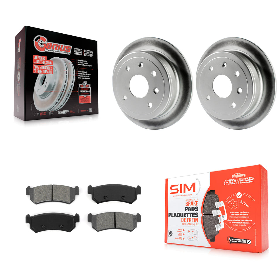 Rear Coated Disc Brake Rotors And Semi-Metallic Pads Kit For Suzuki Forenza Reno Chevrolet Optra KGS-101151
