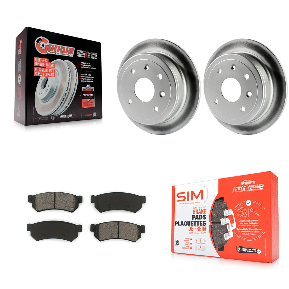 Rear Coated Disc Brake Rotors And Semi-Metallic Pads Kit For Suzuki Forenza Reno Chevrolet Optra KGS-101152