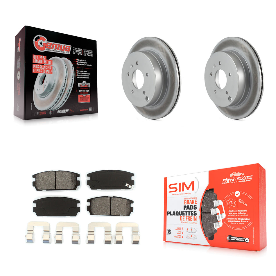 Rear Coated Disc Brake Rotors And Semi-Metallic Pads Kit For Chevrolet Equinox Saturn Vue Captiva Sport Pontiac Torrent Suzuki XL-7 KGS-101155