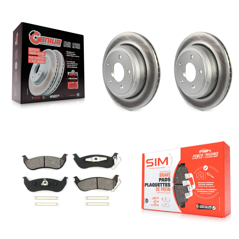 Rear Coated Disc Brake Rotors And Semi-Metallic Pads Kit For Ford Ranger Mazda B2300 B4000 KGS-101210