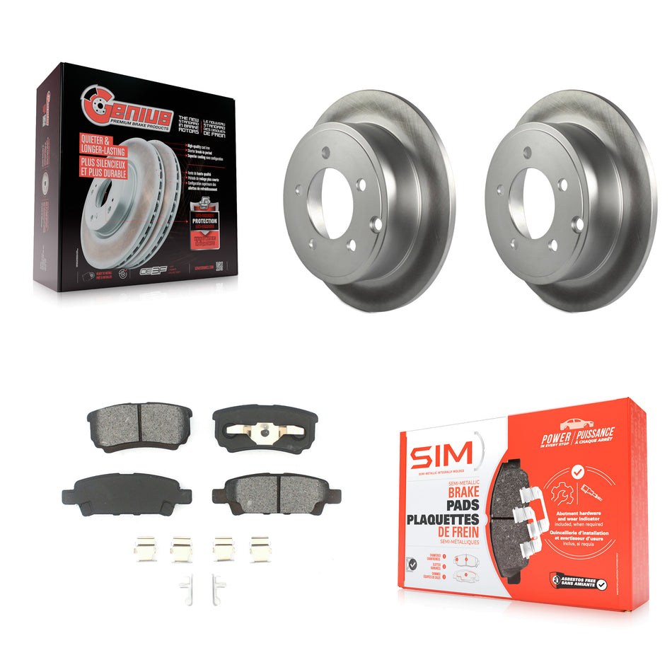 Rear Coated Disc Brake Rotors And Semi-Metallic Pads Kit For Jeep Dodge Patriot Chrysler Compass Avenger 200 Caliber Sebring Mitsubishi Lancer KGS-101242