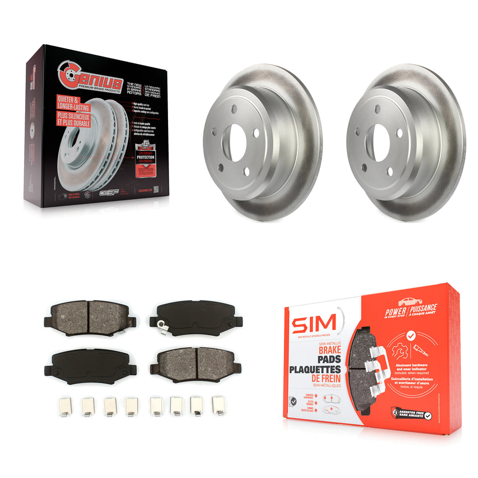 Rear Coated Disc Brake Rotors And Semi-Metallic Pads Kit For Jeep Wrangler JK KGS-101244