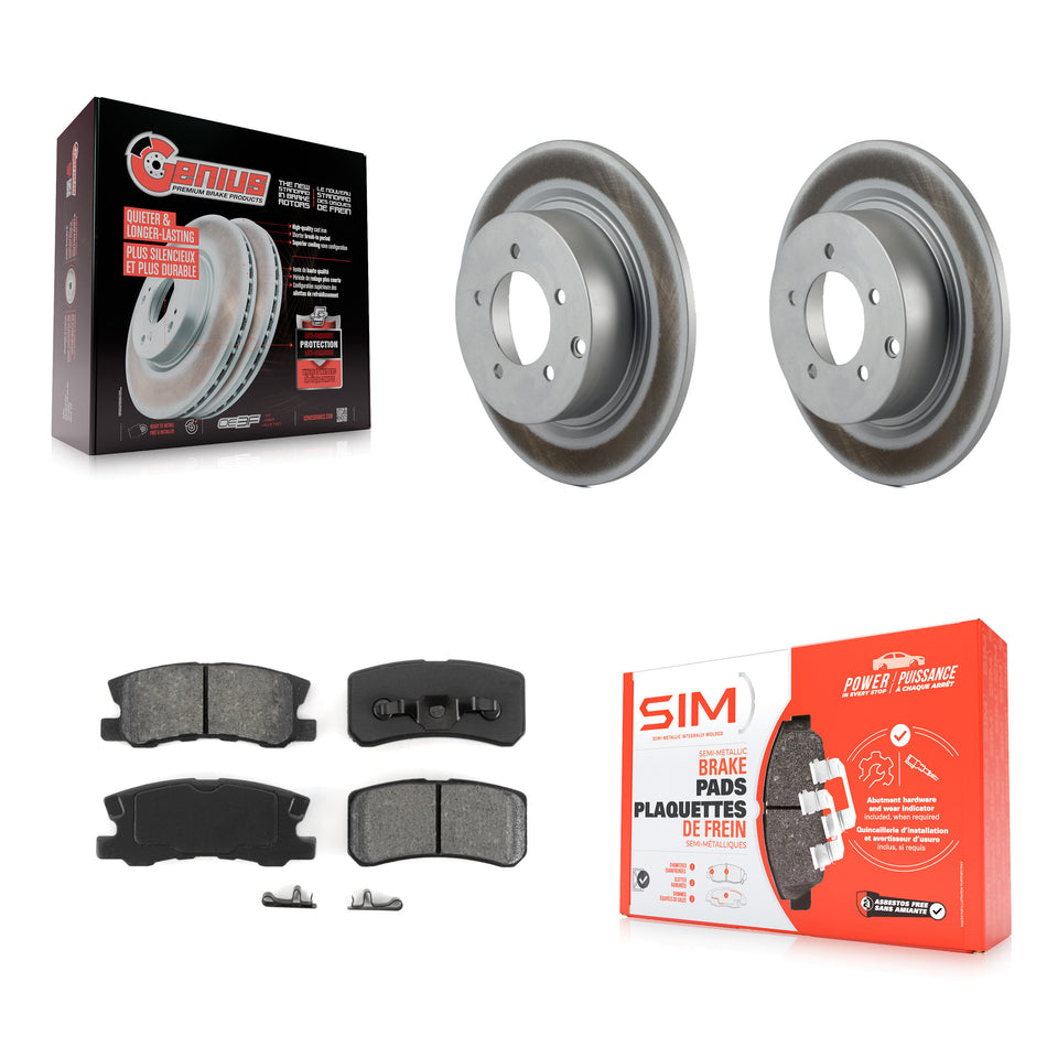 Rear Coated Disc Brake Rotors And Semi-Metallic Pads Kit For Jeep Patriot Dodge Chrysler Compass Avenger 200 Mitsubishi Sebring Lancer Caliber Outlander Sport RVR KGS-101245