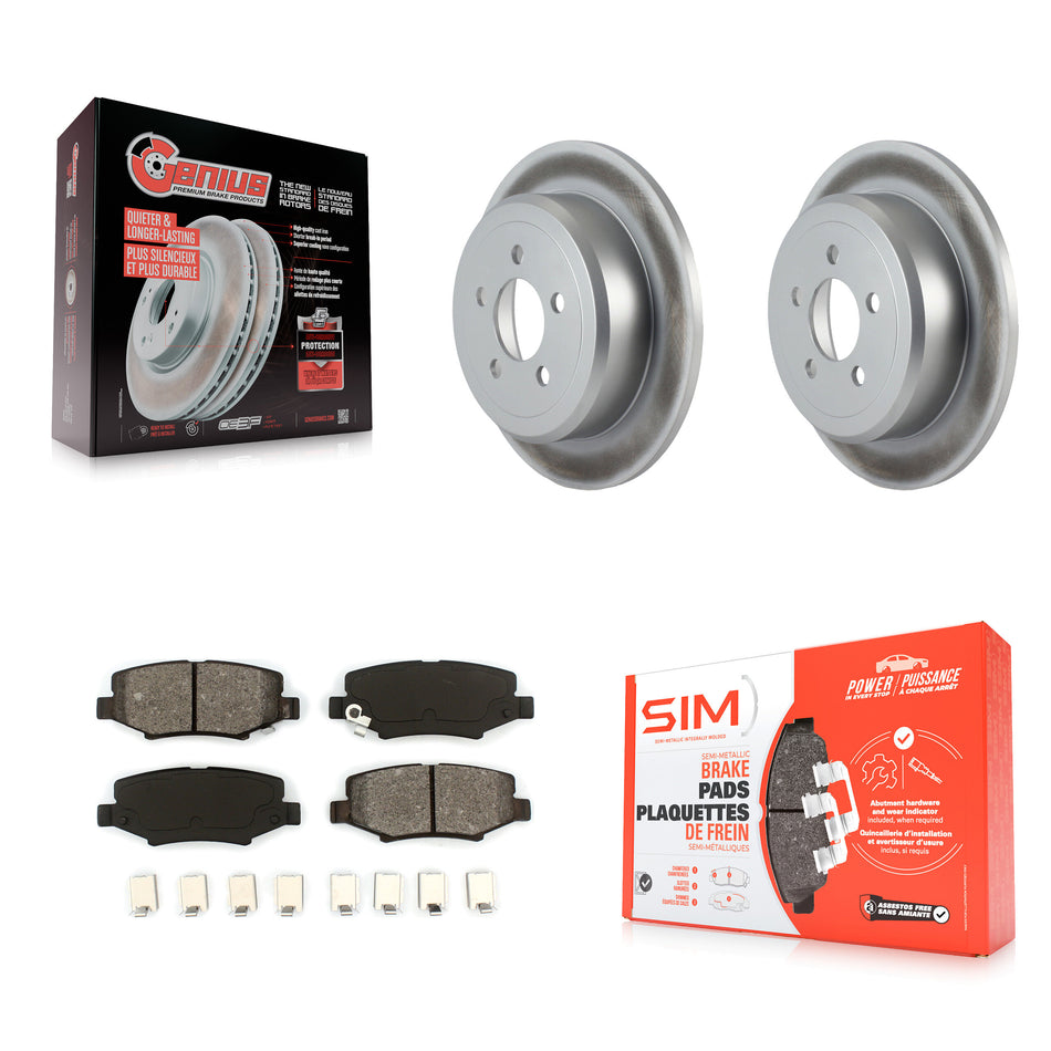 Rear Coated Disc Brake Rotors And Semi-Metallic Pads Kit For Jeep Liberty Dodge Nitro KGS-101246