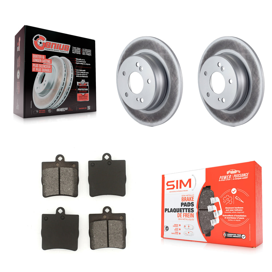 Rear Coated Disc Brake Rotors And Semi-Metallic Pads Kit For Mercedes-Benz C230 C240 Chrysler Crossfire SLK230 SLK320 SLK280 C280 SLK300 KGS-101286