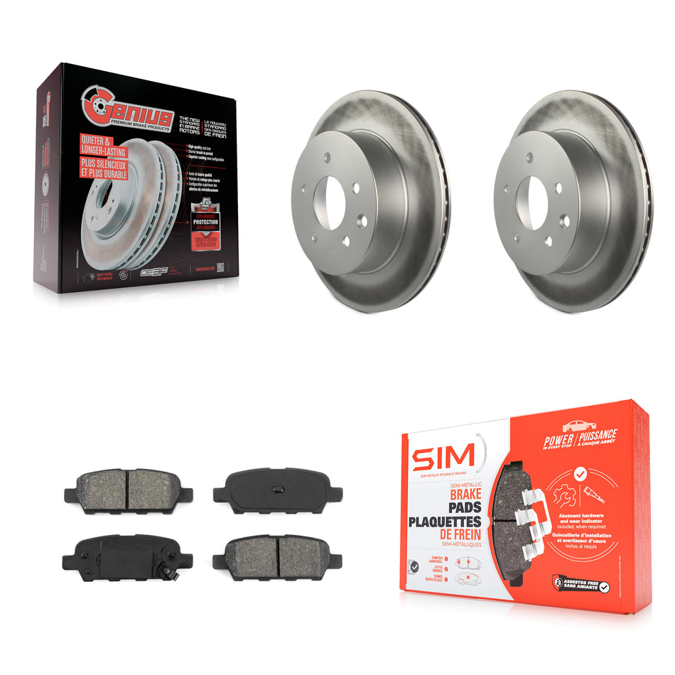 Rear Coated Disc Brake Rotors And Semi-Metallic Pads Kit For Nissan Rogue Sport INFINITI G35 Select LEAF Juke 350Z Qashqai X-Trail KGS-101313