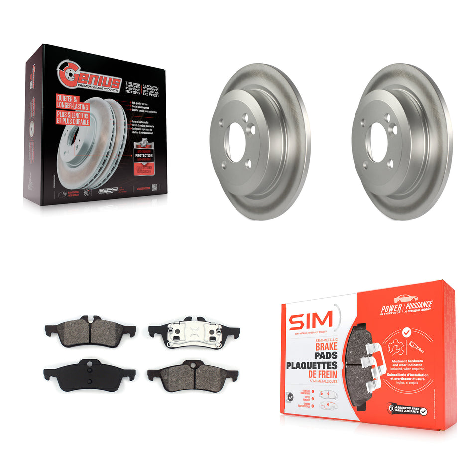Rear Coated Disc Brake Rotors And Semi-Metallic Pads Kit For Mini Cooper KGS-101319
