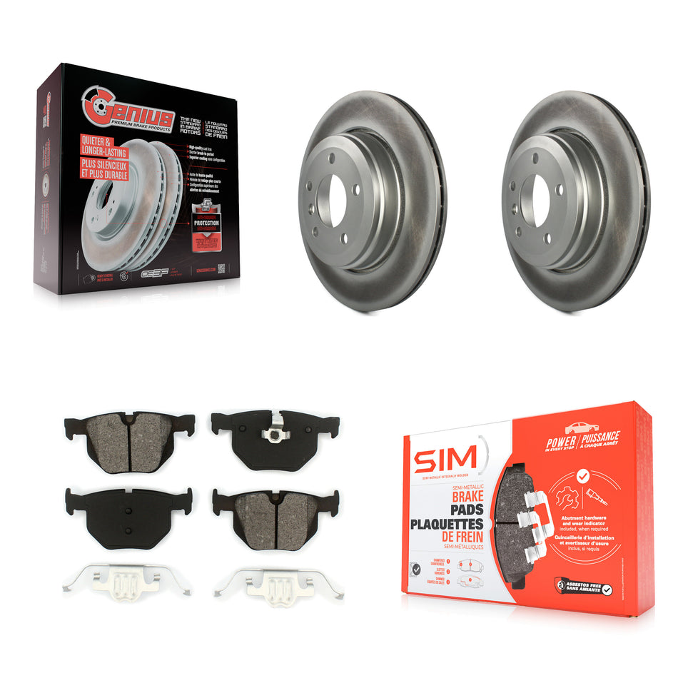 Rear Coated Disc Brake Rotors And Semi-Metallic Pads Kit For BMW 530i 525i 528i KGS-101361