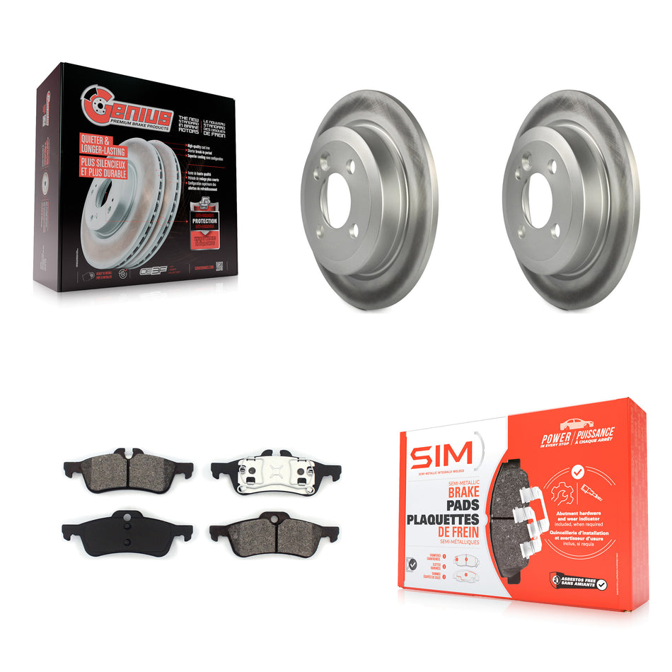 Rear Coated Disc Brake Rotors And Semi-Metallic Pads Kit For Mini Cooper KGS-101412
