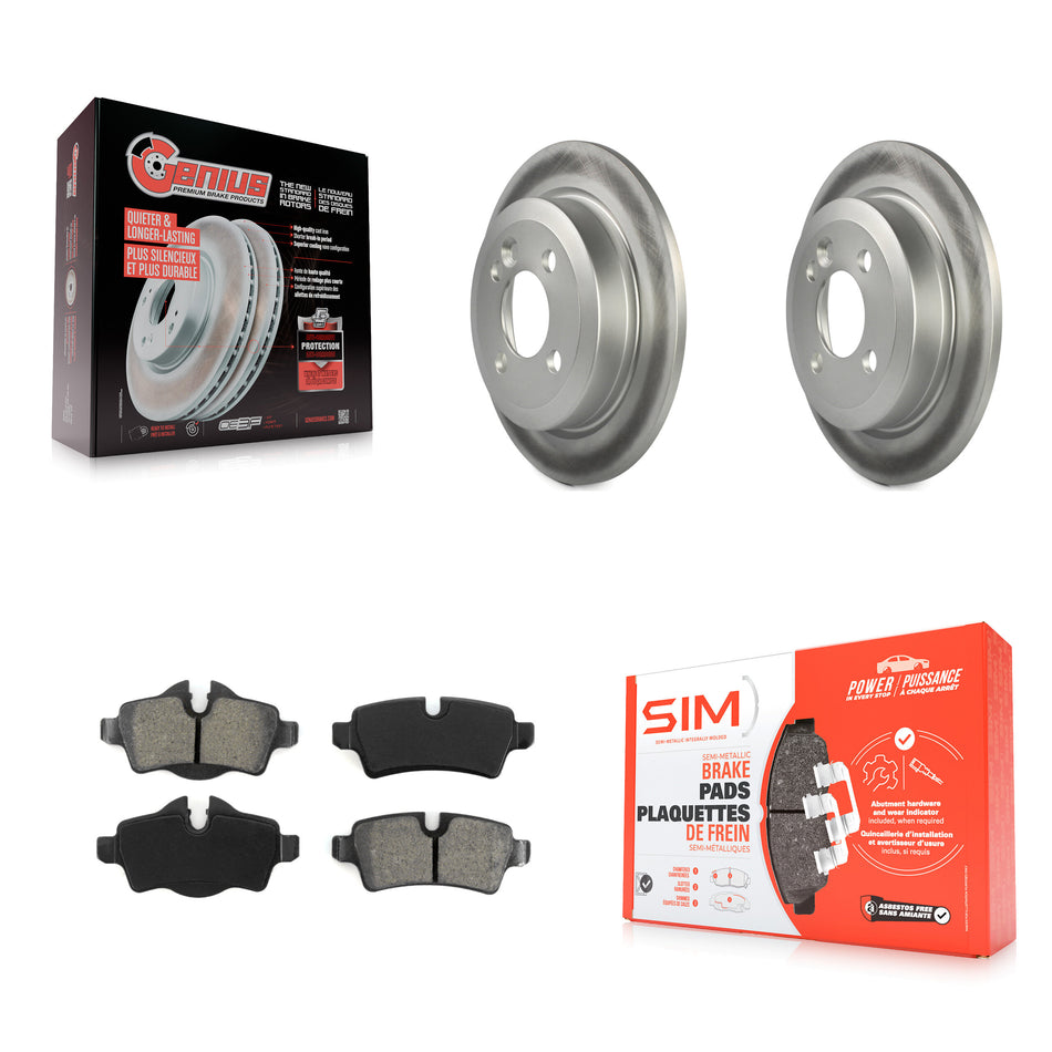 Rear Coated Disc Brake Rotors And Semi-Metallic Pads Kit For Mini Cooper KGS-101413
