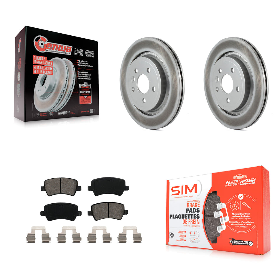 Rear Coated Disc Brake Rotors And Semi-Metallic Pads Kit For Volvo S60 XC70 S80 V60 V70 KGS-101416