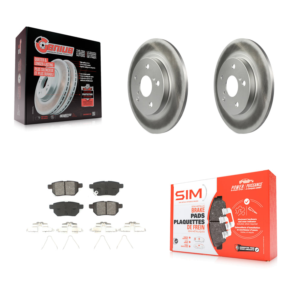 Rear Coated Disc Brake Rotors And Semi-Metallic Pads Kit For Scion xB Toyota Matrix Pontiac Vibe Corolla iM KGS-101421