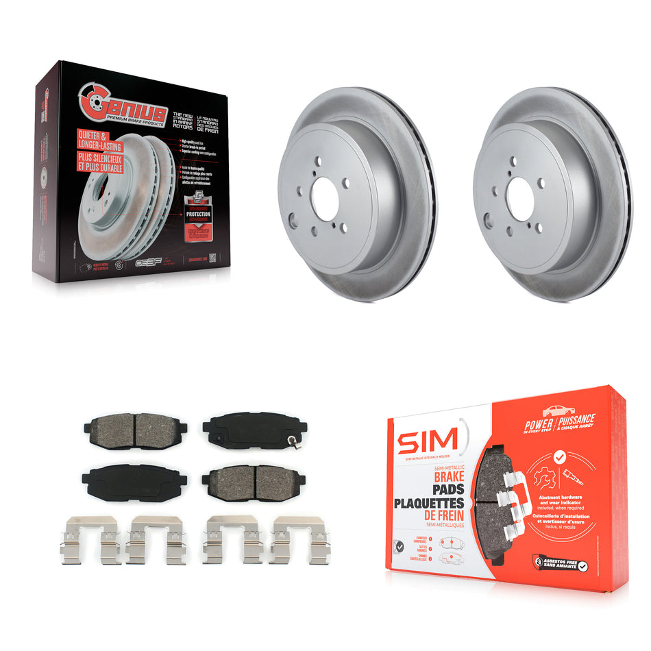 Rear Coated Disc Brake Rotors And Semi-Metallic Pads Kit For Subaru Outback Legacy Scion FR-S BRZ Toyota 86 KGS-101447