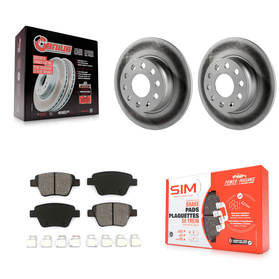 Rear Coated Disc Brake Rotors And Semi-Metallic Pads Kit For Volkswagen Jetta Passat Beetle Golf GTI Eos Audi A3 Quattro KGS-101450