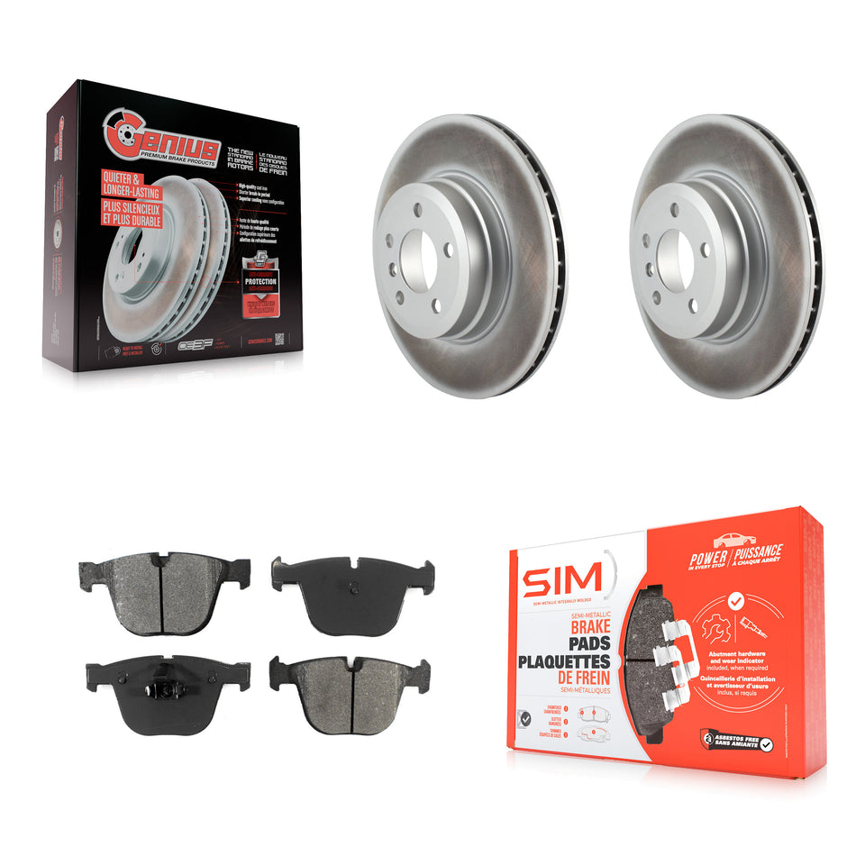 Rear Coated Disc Brake Rotors And Semi-Metallic Pads Kit For BMW X5 X6 KGS-101491