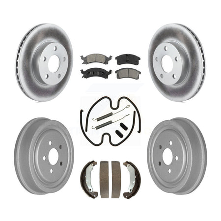 Front Rear Coat Brake Rotor Semi-Metallic Pad Drum Kit (7Pc) For Pontiac Sunfire Cavalier KGS-101496