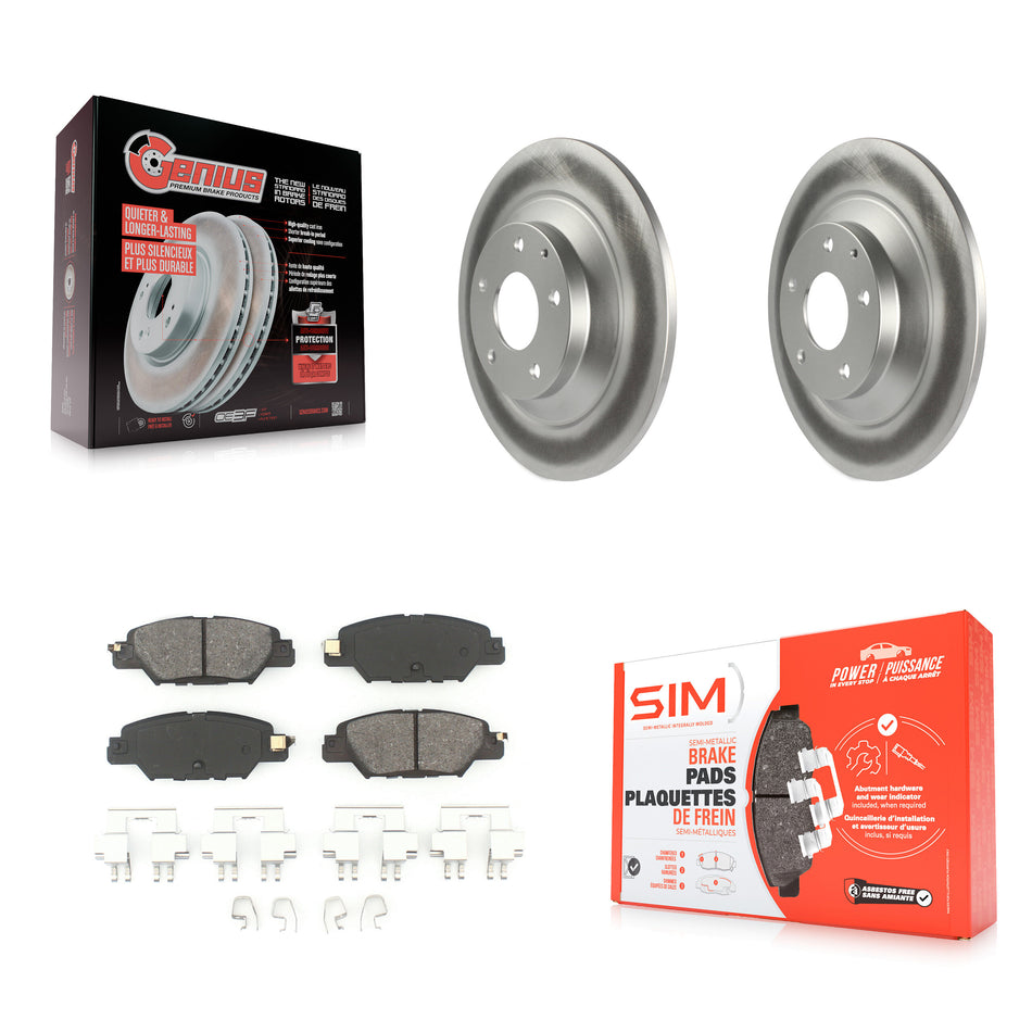 Rear Coated Disc Brake Rotors And Semi-Metallic Pads Kit For Mazda CX-5 KGS-101690