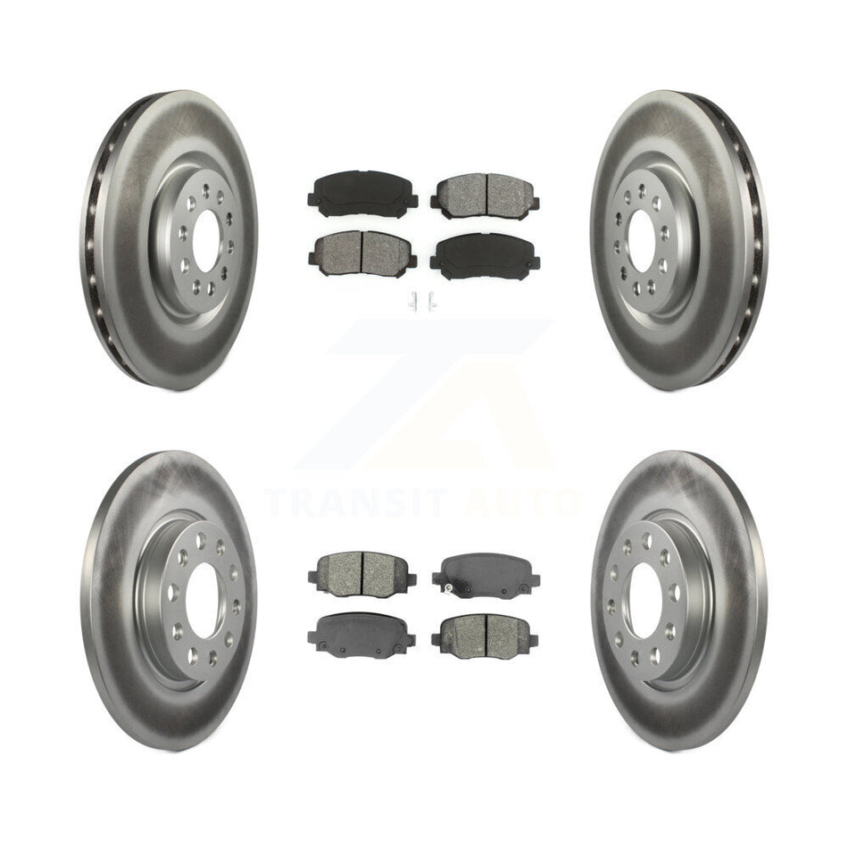 Front Rear Coated Disc Brake Rotors And Semi-Metallic Pads Kit For Jeep Cherokee Chrysler 200 KGS-101709