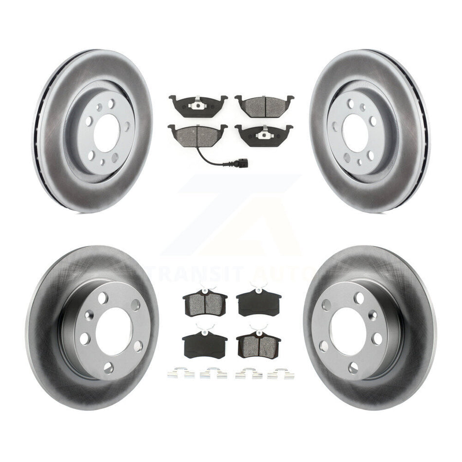 Front Rear Coated Disc Brake Rotors And Semi-Metallic Pads Kit For 2007-2010 Volkswagen Beetle With 280mm Diameter Rotor KGS-101710
