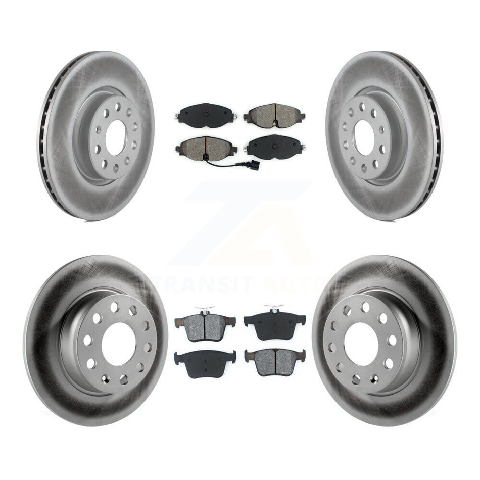 Front Rear Coated Disc Brake Rotors And Semi-Metallic Pads Kit For Audi A3 Quattro Sportback e-tron KGS-101716