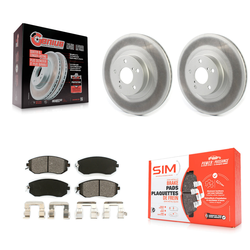 Front Coated Disc Brake Rotors And Semi-Metallic Pads Kit For Subaru Forester Impreza Outback XV Crosstrek Legacy Scion FR-S BRZ Toyota 86 KGS-101792