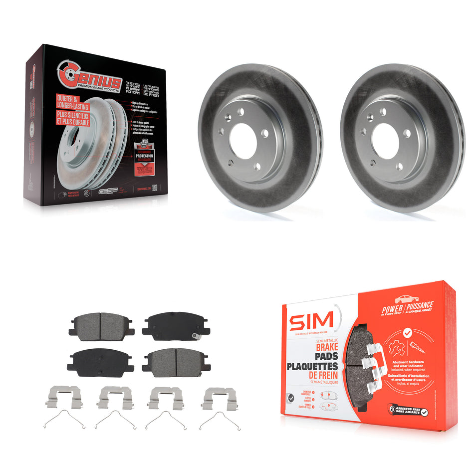 Front Coated Disc Brake Rotors And Semi-Metallic Pads Kit For Chevrolet Equinox Malibu GMC Terrain Buick LaCrosse Regal Sportback TourX KGS-101907