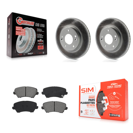 Front Coated Brake Rotors Semi-Metallic Pad Kit For Kia Forte Hyundai Elantra GT Veloster KGS-101922
