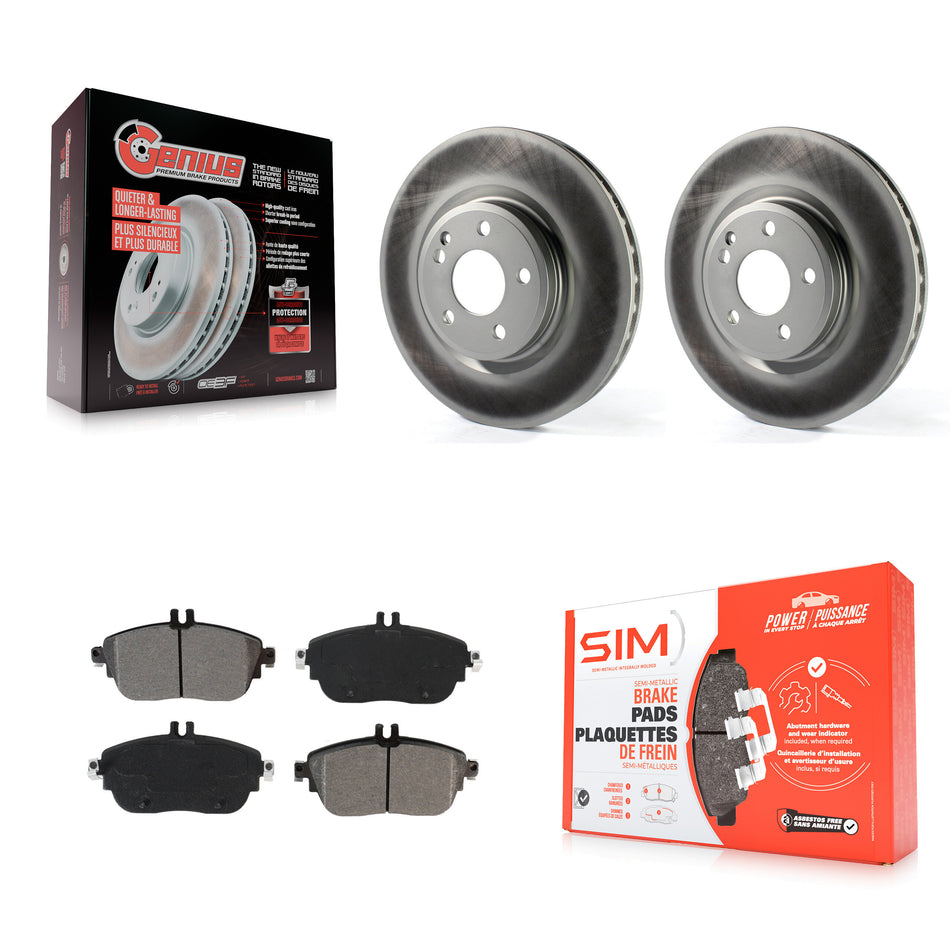 Front Coated Disc Brake Rotors And Semi-Metallic Pads Kit For Mercedes-Benz GLA250 CLA250 INFINITI QX30 KGS-101929