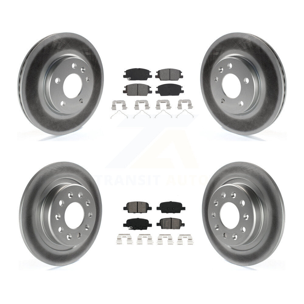 Front Rear Coated Disc Brake Rotors And Semi-Metallic Pads Kit For Chevrolet Malibu KGS-101941
