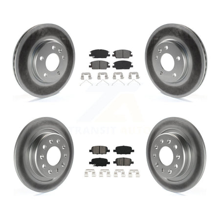 Front Rear Coated Disc Brake Rotors And Semi-Metallic Pads Kit For Chevrolet Malibu KGS-101941