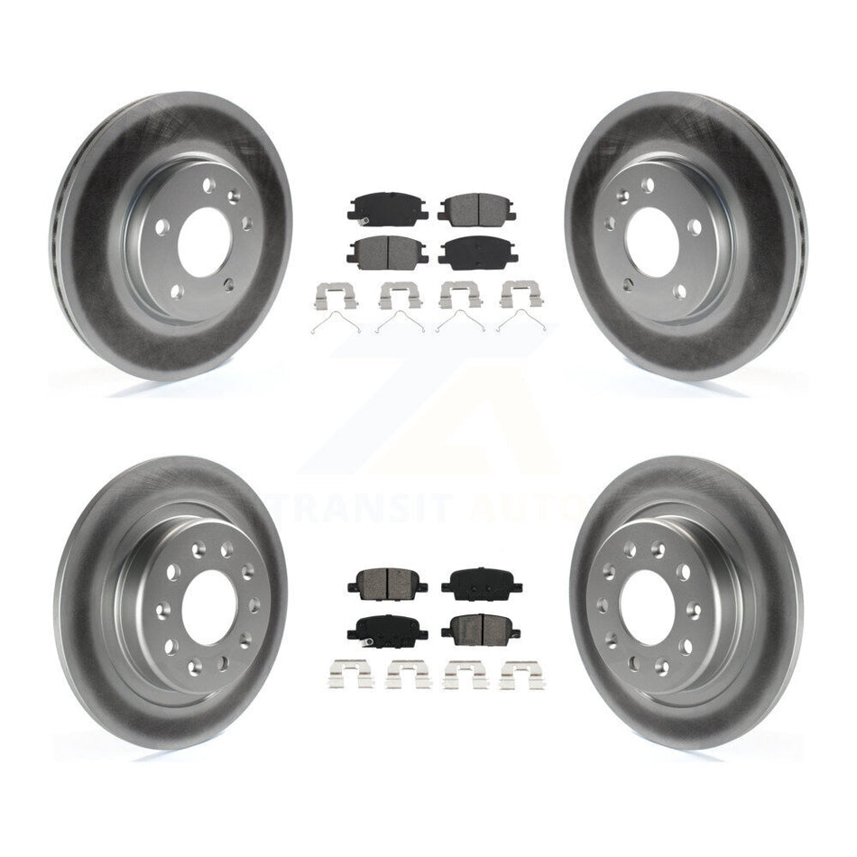 Front Rear Coated Disc Brake Rotors And Semi-Metallic Pads Kit For Chevrolet Malibu KGS-101941