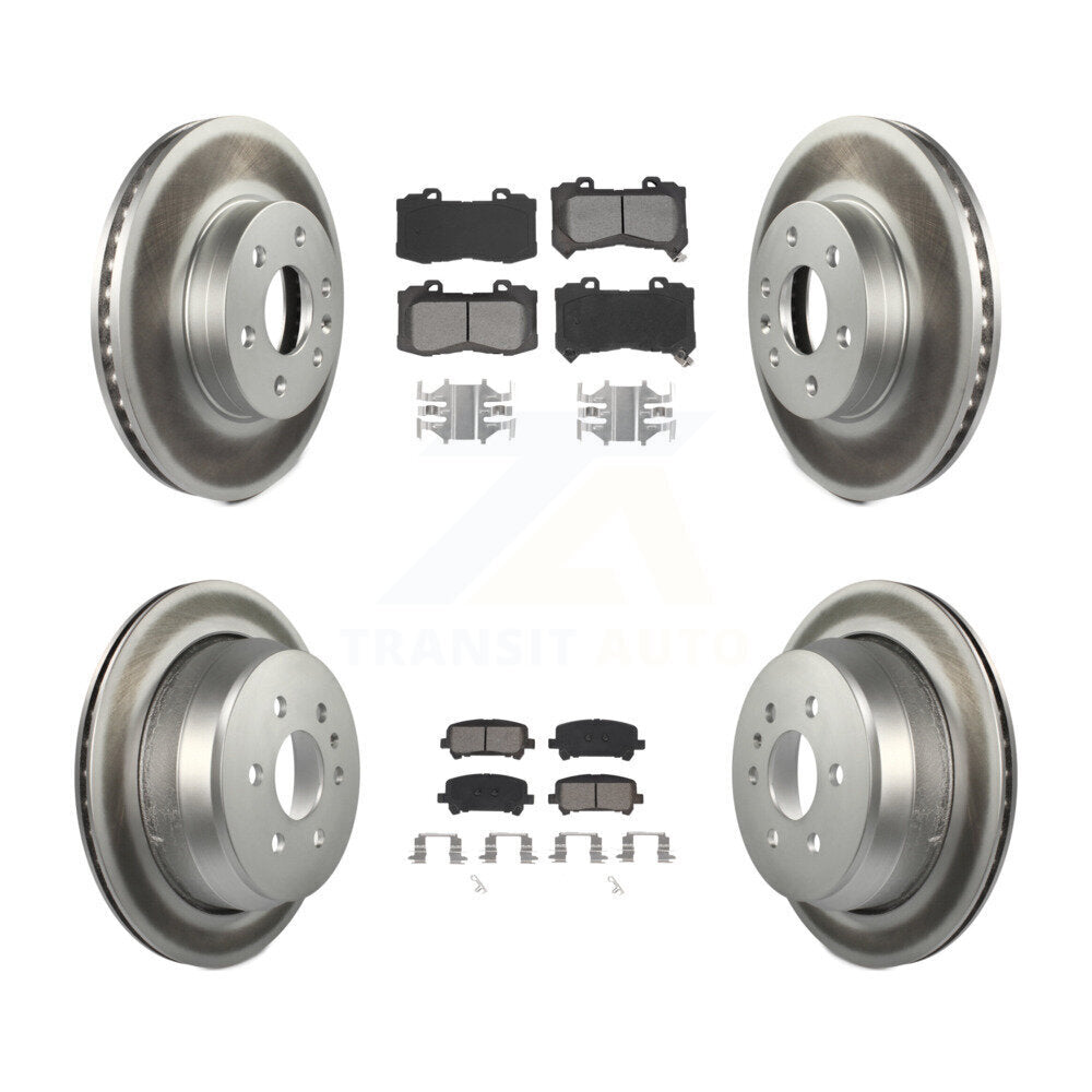 Front Rear Coat Disc Brake Rotors Semi-Metallic Pad Kit For Chevrolet Colorado GMC Canyon KGS-101947