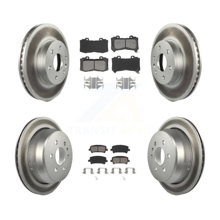 Front Rear Coat Disc Brake Rotors Semi-Metallic Pad Kit For Chevrolet Colorado GMC Canyon KGS-101947