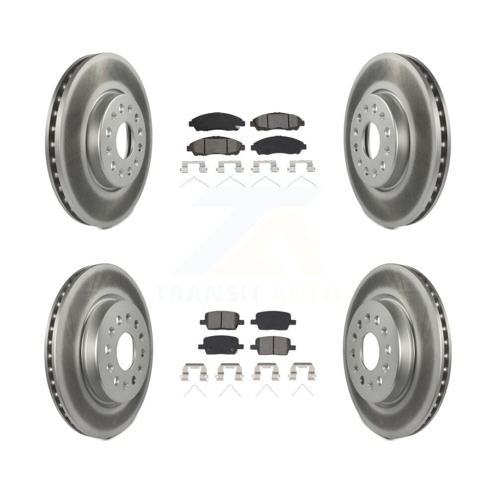 Front Rear Coat Brake Rotor Semi-Metallic Pad Kit For Chevrolet Traverse GMC Acadia Buick KGS-101948