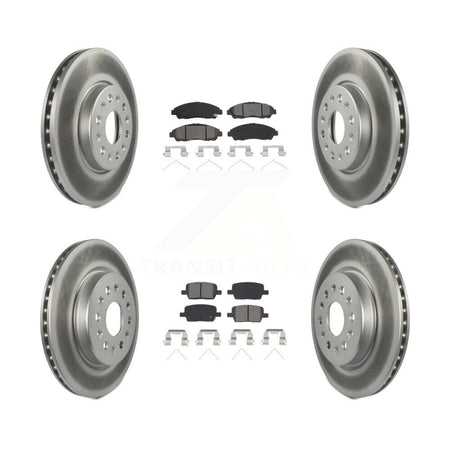 Front Rear Coat Brake Rotor Semi-Metallic Pad Kit For Chevrolet Traverse GMC Acadia Buick KGS-101948