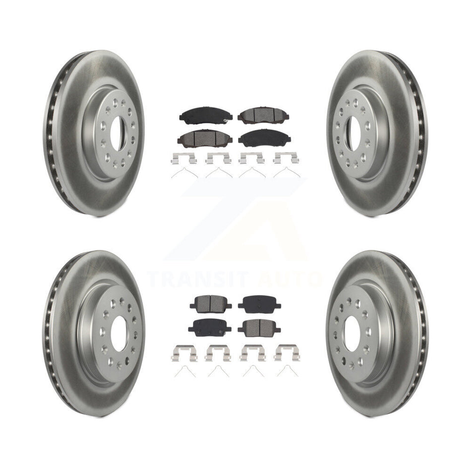 Front Rear Coat Brake Rotor Semi-Metallic Pad Kit For Chevrolet Traverse GMC Acadia Buick KGS-101948