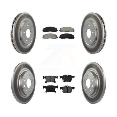 Front Rear Coated Brake Rotor & Semi-Metallic Pad Kit For Chrysler Pacifica Grand Caravan KGS-101950