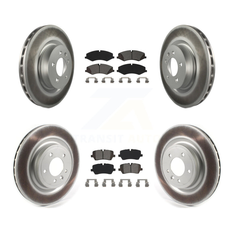 Front Rear Coated Disc Brake Rotors And Semi-Metallic Pads Kit For Land Rover Range Sport Discovery KGS-101961
